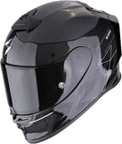 Full-Face Motorcycle Helmet Scorpion Exo Exo-R1 Evo Carbon Air Carbon Fiber Black White Cynergy Size M