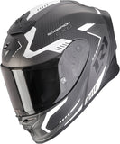 Casco Integral Para Moto Scorpion Exo Exo-R1 Evo Carbon Air Carbon Fiber Negro Mate Plata Propel Talla Xl