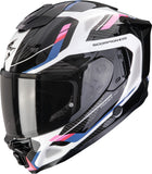 Full-Face Motorcycle Helmet Scorpion Exo Exo-1500 Air Ultra Tct White Black Pink Sleek Size L