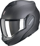 Casco Modular Para Moto Scorpion Exo Exo-Tech Evo Carbon Carbon Fiber Negro Mate Solid Talla Xxl