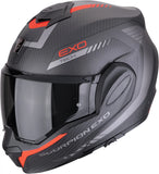 Casco Modular Para Moto Scorpion Exo Exo-Tech Evo Carbon Carbon Fiber Negro Mate Rojo Cosy Talla Xxl