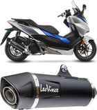 Sistema De Escape Completo Sin Catalizador Y Sin Homologación Acústica Lv One Evo Acero Negro Fondo Carbono - Leovince Compatible Con Yamaha Fj-09 Tracer (2017-2020)