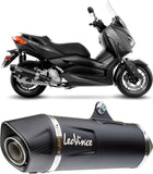 Sistema De Escape Completo Sin Catalizador Y Sin Homologación Acústica Nero Acero Fondo Carbono - Leovince Compatible Con Yamaha X-Max 125 (2018-2020)