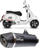 Sistema De Escape Completo Sin Catalizador Y Sin Homologación Acústica Nero Acero Fondo Carbono - Leovince Compatible Con Piaggio Vespa Gts 300 Hpe (2021-2024)
