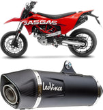Sistema De Escape Completo Sin Catalizador Y Sin Homologación Acústica Nero Acero Fondo Carbono - Leovince Compatible Con Ktm 690 Smc R (2019-2024)