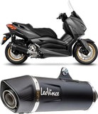 Tubo De Escape Sin Homologación Acústica Nero Acero Fondo Carbono - Leovince Compatible Con Yamaha X-Max 300 (2021-2024)