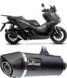 Tubo De Escape Sin Homologación Acústica Nero Acero Fondo Carbono - Leovince Compatible Con Honda Adv 350 (2022-2024)