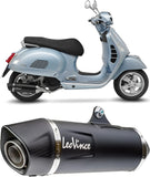 Tubo De Escape Sin Homologación Acústica Nero Acero Fondo Carbono - Leovince Compatible Con Piaggio Vespa Gts 125 Ie - Super (2021-2024)