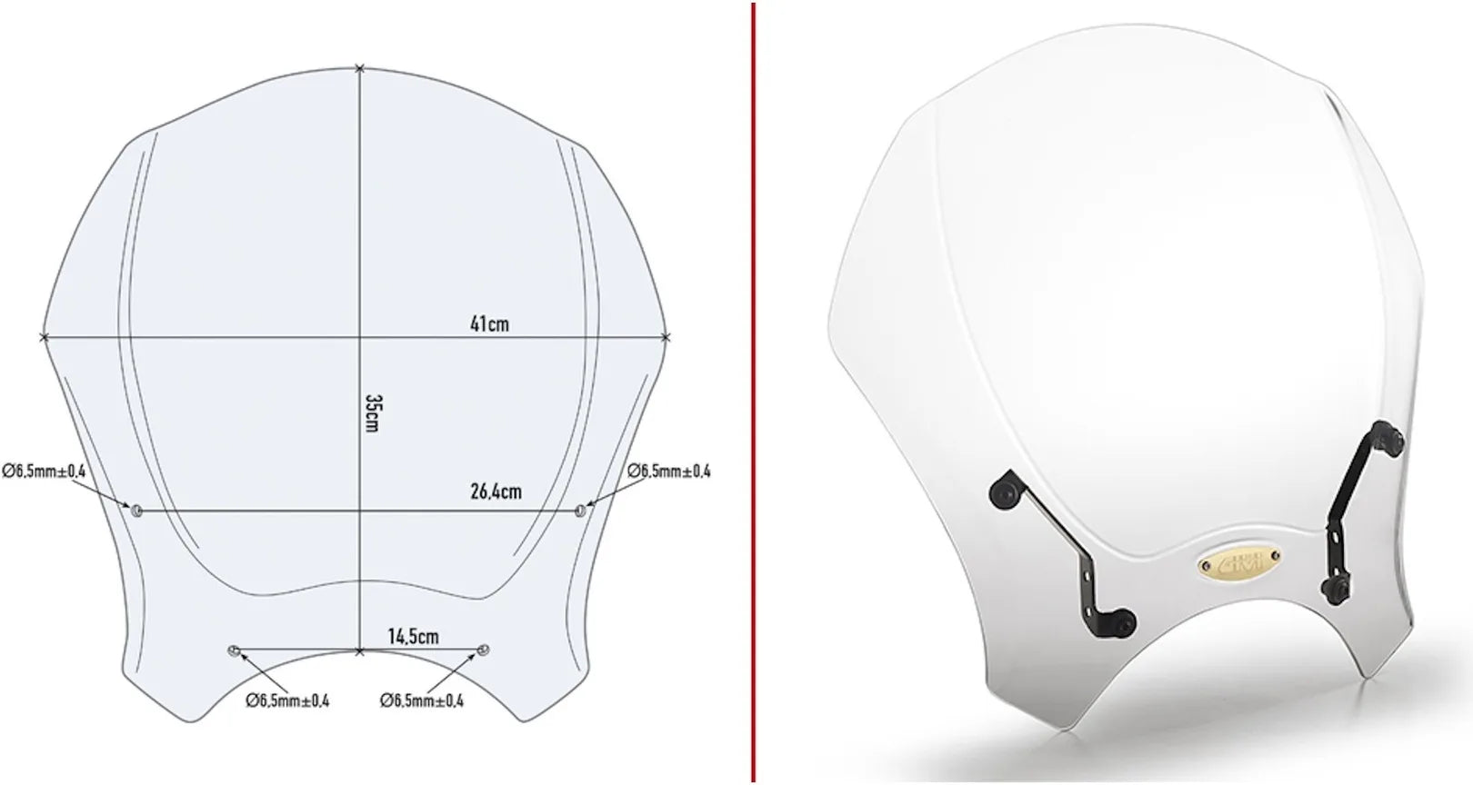 Cúpula Universal Incolore - Givi Compatible Con Benelli Leoncino 500 - Trail (2017-2024)