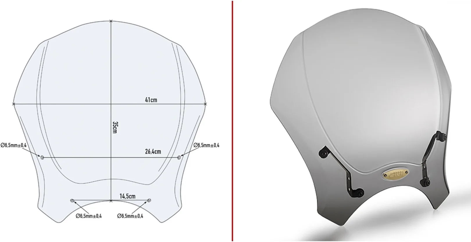 Cúpula Universal Ahumada - Givi Compatible Con Triumph Trident 660 (2021-2024)