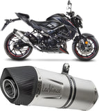 Tubo De Escape Sin Homologación Acústica Lv One Evo Acero Fondo Carbono - Leovince Compatible Con Suzuki Gsx-S 750 - Z Abs A2 (2019-2020)