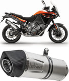 Tubo De Escape Sin Homologación Acústica Lv One Evo Acero Fondo Carbono - Leovince Compatible Con Ktm 690 Enduro R (2009-2016)