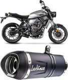 Sistema De Escape Completo Sin Catalizador Y Sin Homologación Acústica Lv One Evo Acero Negro Fondo Carbono - Leovince Compatible Con Yamaha Xsr 700 (2016-2020)