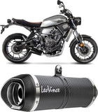 Sistema De Escape Completo Sin Catalizador Y Sin Homologación Acústica Lv One Evo Carbono Fondo Carbono - Leovince Compatible Con Yamaha Xsr 700 (2016-2020)