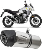 Tubo De Escape Sin Homologación Acústica Lv One Evo Acero Fondo Carbono - Leovince Compatible Con Honda Cbr 500 R (2019-2023)