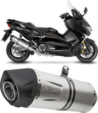 Sistema De Escape Completo Sin Catalizador Y Sin Homologación Acústica Lv One Evo Acero Fondo Carbono - Leovince Compatible Con Yamaha Xp 560 T-Max Tech Max (2020-2024)
