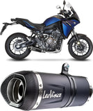 Sistema De Escape Completo Sin Catalizador Y Sin Homologación Acústica Lv One Evo Acero Negro Fondo Carbono - Leovince Compatible Con Yamaha Tracer 7 (2020-2024)