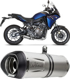 Sistema De Escape Completo Sin Catalizador Y Sin Homologación Acústica Lv One Evo Acero Fondo Carbono - Leovince Compatible Con Yamaha Tracer 7 (2020-2024)