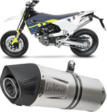Sistema De Escape Completo Sin Catalizador Y Sin Homologación Acústica Lv One Evo Acero Fondo Carbono - Leovince Compatible Con Husqvarna 701 Supermoto (2021-2024)