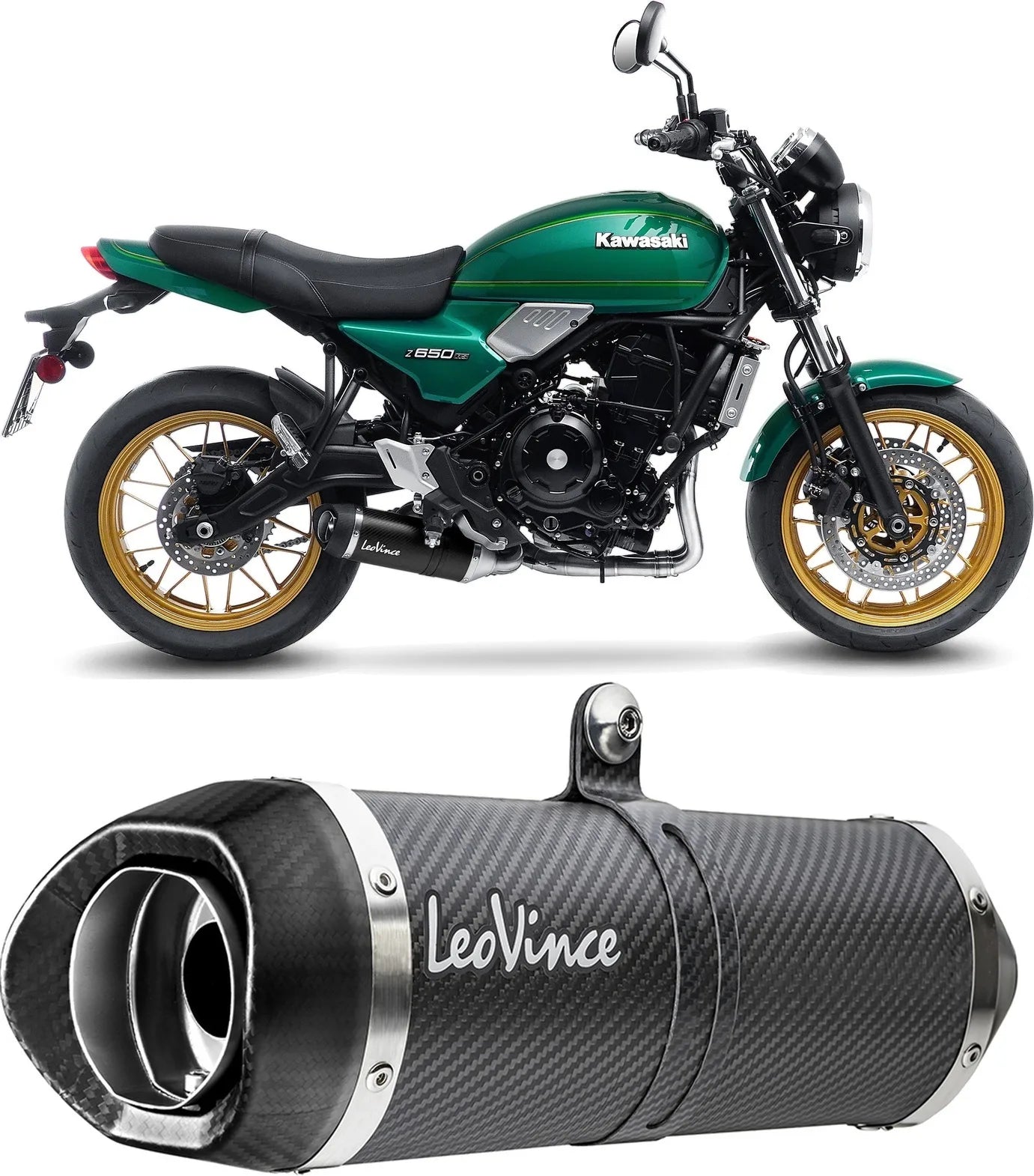 Sistema De Escape Completo Sin Catalizador Y Sin Homologación Acústica Lv One Evo Carbono Fondo Carbono - Leovince Compatible Con Kawasaki Ninja 650 (2021-2026)