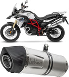 Tubo De Escape Sin Homologación Acústica Lv One Evo Acero Fondo Carbono - Leovince Compatible Con Bmw F 700 Gs (2017-2018)