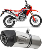 Tubo De Escape Sin Homologación Acústica Lv One Evo Acero Fondo Carbono - Leovince Compatible Con Honda Crf 300 L - Rally (2021-2024)