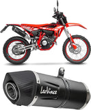 Tubo De Escape Sin Homologación Acústica Lv One Evo Acero Negro Fondo Carbono - Leovince Compatible Con Beta Rr 125 Motard Lc 4T (2025-2026)