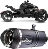 Tubo De Escape Sin Homologación Acústica Lv One Evo Acero Negro Fondo Carbono - Leovince Compatible Con Can Am Ryker 600 Sport - Rally (2019-2024)