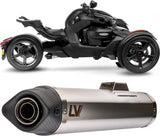 Tubo De Escape Sin Homologación Acústica Lv One Evo Acero Fondo Carbono - Leovince Compatible Con Can Am Ryker 600 Sport - Rally (2019-2024)