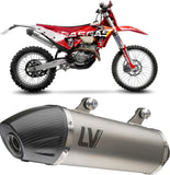 Tubo De Escape Sin Homologación Acústica Lv-X Evo Acero Fondo Carbono - Leovince Compatible Con Gasgas Ec 250 F (2020-2023)