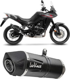 Tubo De Escape Sin Homologación Acústica Lv One Evo Acero Negro Fondo Carbono - Leovince Compatible Con Honda Xl 750 Transalp Travel (2025-2026)