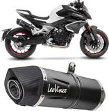 Tubo De Escape Sin Homologación Acústica Lv One Evo Acero Negro Fondo Carbono - Leovince Compatible Con Cfmoto 800 Nk Sport (2023-2024)