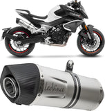 Tubo De Escape Sin Homologación Acústica Lv One Evo Acero Fondo Carbono - Leovince Compatible Con Cfmoto 800 Nk Advanced (2023-2024)