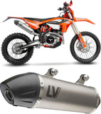 Tubo De Escape Sin Homologación Acústica Lv-X Evo Acero Fondo Carbono - Leovince Compatible Con Beta Rr 430 Racing 4T (2020-2025)
