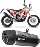 Tubo De Escape Sin Homologación Acústica Lv One Evo Acero Negro Fondo Carbono - Leovince Compatible Con Kove Moto 450 Rally (2023-2024)