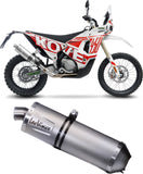 Tubo De Escape Sin Homologación Acústica Lv One Evo Acero Fondo Carbono - Leovince Compatible Con Kove Moto 450 Rally (2023-2024)