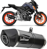 Sistema De Escape Completo Sin Catalizador Y Sin Homologación Acústica Lv One Evo Acero Negro Fondo Carbono - Leovince Compatible Con Yamaha Mt-125 (2025-2026)