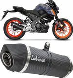 Sistema De Escape Completo Sin Catalizador Y Sin Homologación Acústica Lv One Evo Carbono Fondo Carbono - Leovince Compatible Con Yamaha Xsr 125 (2021-2024)