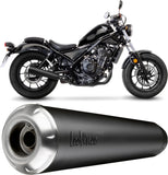 Tubo De Escape Sin Homologación Acústica Classic Racer Acero Negro Fondo Acero - Leovince Compatible Con Honda Cmx 500 Rebel (2024-2026)