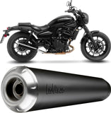 Tubo De Escape Sin Homologación Acústica Classic Racer Acero Negro Fondo Acero - Leovince Compatible Con Kawasaki Eliminator 500 - Se (2024-2026)
