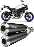 Tubo De Escape Sin Homologación Acústica Gp Duals Acero Fondo Acero - Leovince Compatible Con Suzuki Sv 650 X (2018-2023)