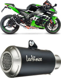 Tubo De Escape Sin Homologación Acústica Gp Corsa Acero Negro - Leovince Compatible Con Kawasaki Z 400 (2019-2021)