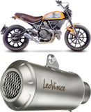 Tubo De Escape Sin Homologación Acústica Lv-10 Acero Fondo Acero - Leovince Compatible Con Ducati Monster 797 (2017-2020)
