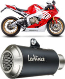 Tubo De Escape Sin Homologación Acústica Lv-10 Acero Negro Fondo Acero - Leovince Compatible Con Honda Cbr 1000 Rr Fireblade (2017-2019)