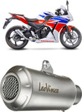 Tubo De Escape Sin Homologación Acústica Lv-10 Acero Fondo Acero - Leovince Compatible Con Honda Cbr 300 R (2014-2017)