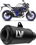 Tubo De Escape Sin Homologación Acústica Lv Corsa Carbono Fondo Acero - Leovince Compatible Con Aprilia Tuono V4 1100 (2021-2024)