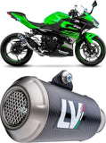 Tubo De Escape Sin Homologación Acústica Lv-10 Acero Fondo Acero - Leovince Compatible Con Honda Cbr 500 R (2019-2023)