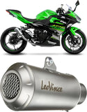 Tubo De Escape Sin Homologación Acústica Lv-10 Acero Fondo Acero - Leovince Compatible Con Kawasaki Ninja 400 (2018-2021)
