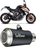 Exhaust Tip Without Sound Certification Lv-10 Steel Black Stainless Steel End Cap - Leovince Compatible With Ktm 1290 Super Duke R (2014-2016)