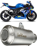 Tubo De Escape Sin Homologación Acústica Lv-10 Acero Fondo Acero - Leovince Compatible Con Suzuki Gsx-R 1000 - R (2017-2021)